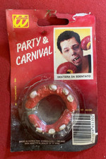 SCHERZO DI CARNEVALE PARTY vintage DENTIERA DA SDENTATO Widmann 1990