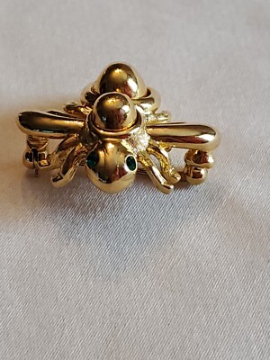 JOAN RIVERS VINTAGE SIGNED CLASSIC GOLD GOLDTONE INTERCHANGEABLE BEE PIN 