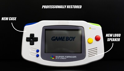 RESTORED! Gameboy Advance Super Famicom Vers GBA (AGB-001) New Shell and Screen!