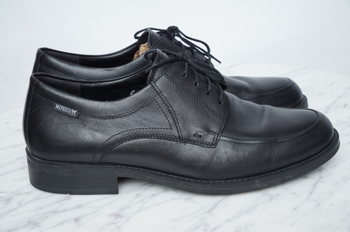 Mephisto DAMON Black Leather Men's Lace Up Air-Jet Oxfords Shoes