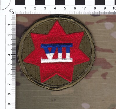 Official US- VII Corps Patch, ''Jayhawk Corps'', Full-Color Version