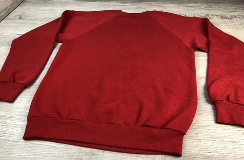 Vintage Christmas Sweatshirt Joy To The World Red JERZEES USA Adult M 38-40 - Picture 13 of 21