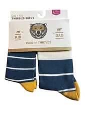Pair of Thieves Twinsie Dad & Kid Crew Socks Size Large Father Child Socks NEW