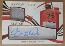 2021 Panini Immaculate Clutch Bobby Dalbec RPA 05/50 Rookie Jersey Auto BOSOX RC