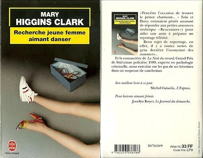 LIVRE - MARY HIGGINS CLARK : RECHERCHE JEUNE FEMME AIMANT DANSER - Photo 1/2