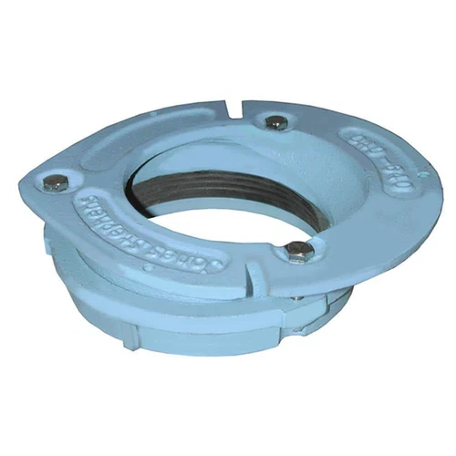 Water Closet Flange 4 in. x 2 in. No Caulk Code Blue Cast Iron with 1 in. Offset - Picture 4 of 12