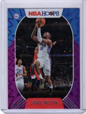 2020-21 Panini NBA Hoops Shake Milton #195 Purple Explosion Philadelphia 76ers