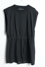 Nasty Gal Womens Drawstring Tshirt Dress with Shoulder Pads - Size 8 (H29) 