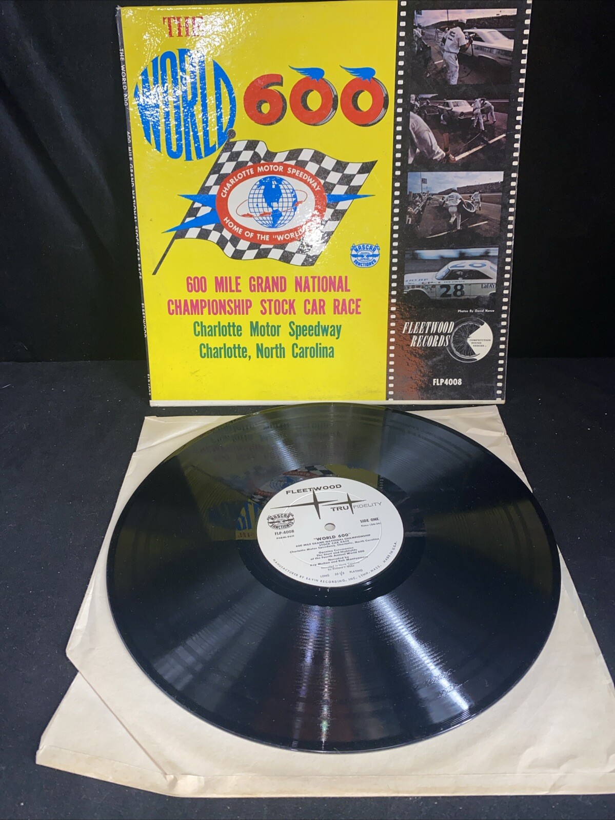 World 600 Nascar Stock Car Race LP original 1963 Richard Petty VG VG+