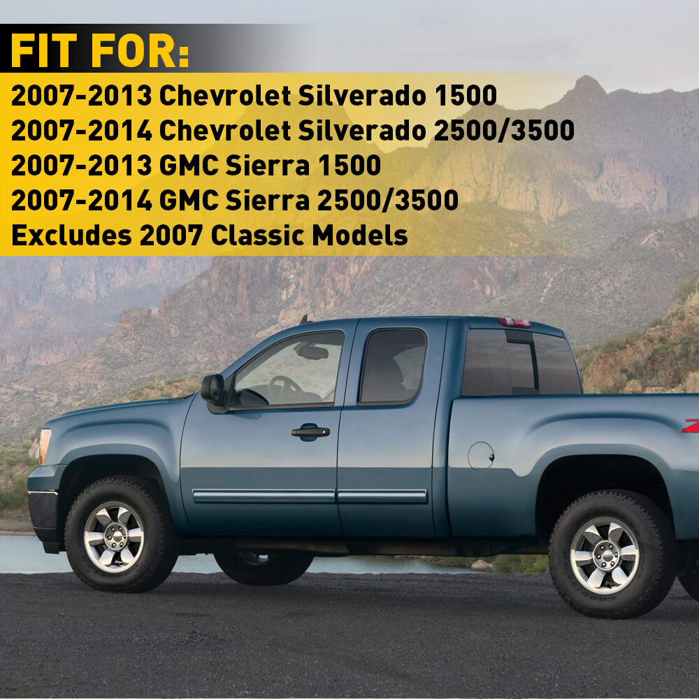Chrome Fuel Tank Gas Door COVER For 2007-2013 CHEVY SILVERADO 1500