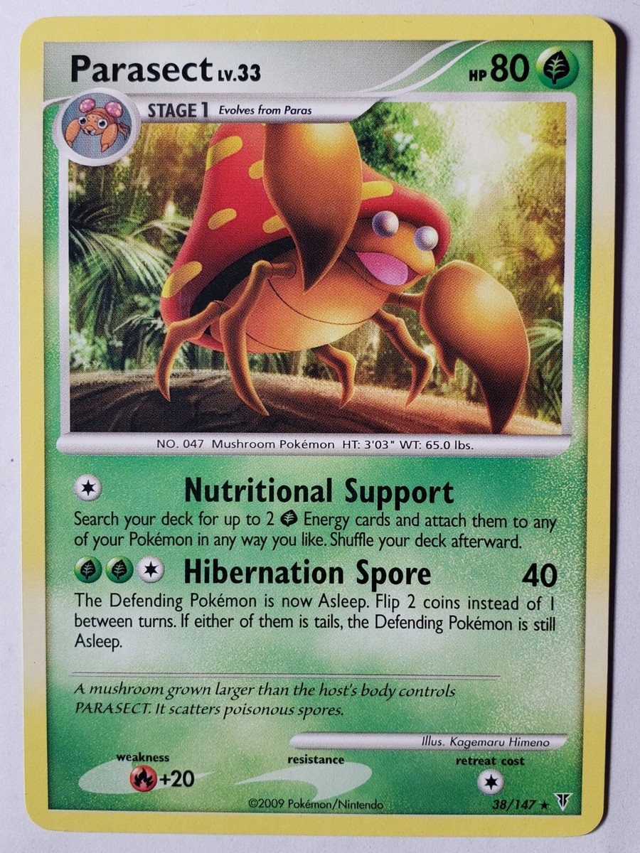 parasect pokemon card Parasect 38/147 LP - RARE Supreme Victors Pokemon Card
