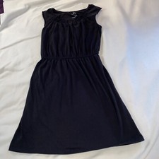 Old Navy Women’s Jersey Black Sleeveless Sundress Gathered At Waist Sz S/P