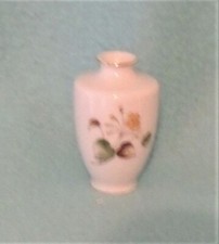 Vintage Japan Dollhouse Miniature Vase with Floral Design