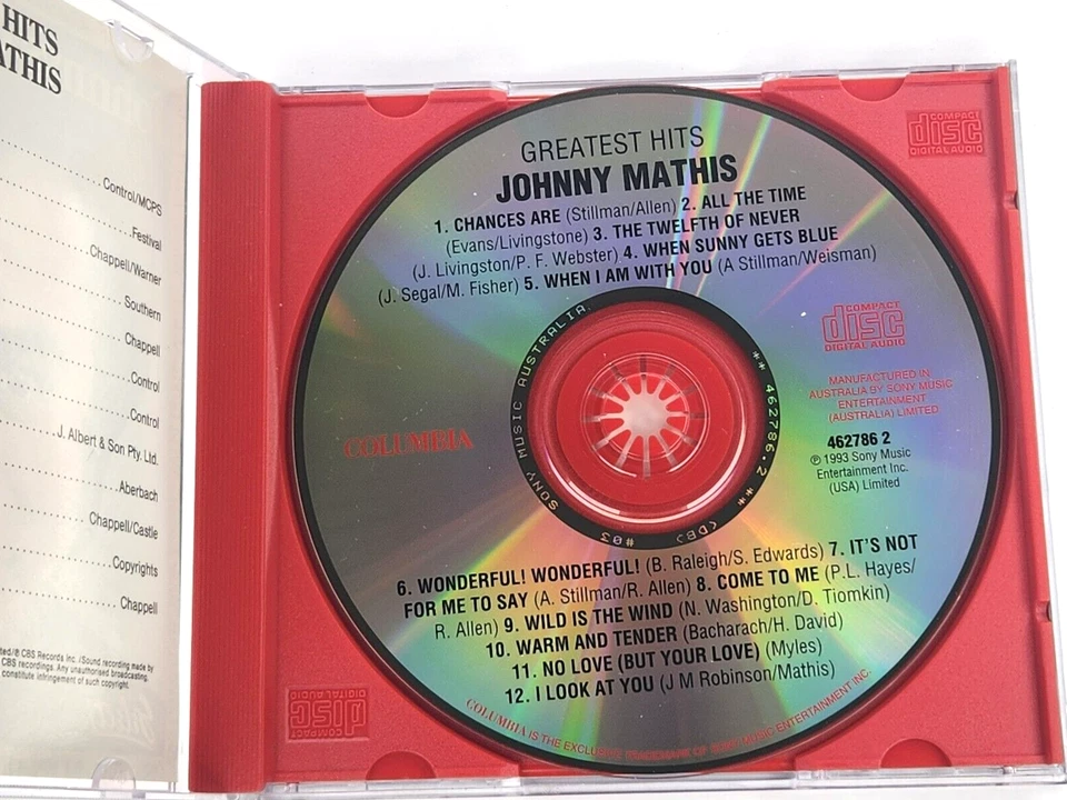 Johnny Mathis – Johnny's Greatest Hits CD - Image 2 of 3