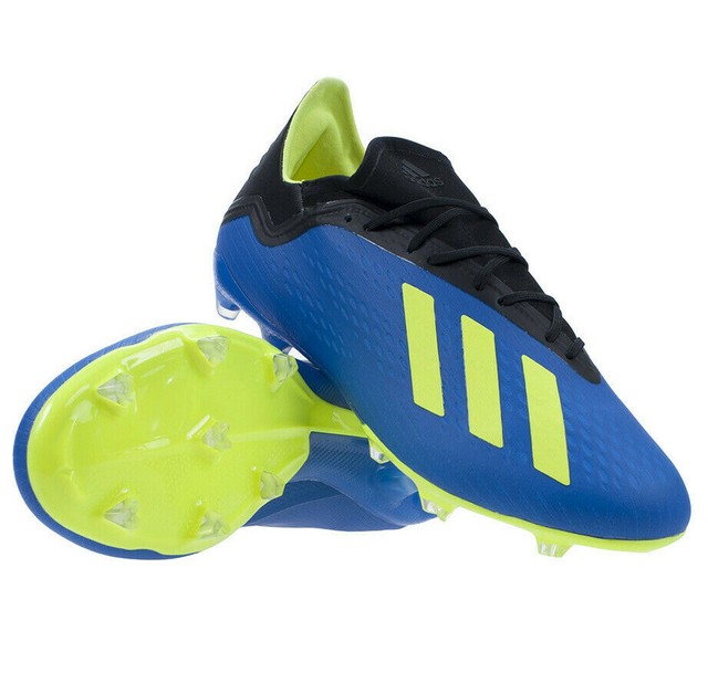 adidas X 18.2 Men's Soccer Cleats Da9334 Firm Grass FG Blue \u0026 Black Size 9  for sale online | eBay