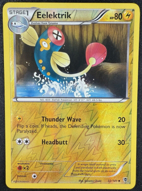Pokemon - Eelektrik - 32/101 - Reverse Holo - Plasma Blast - NM/M