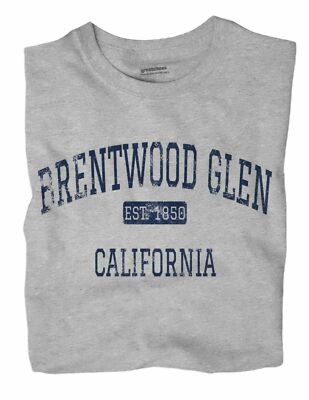 Brentwood Glen California CA T-Shirt Los Angeles EST