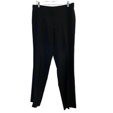 ESCADA Womens Dress Pants Size Large Black Pleated Trousers Straight Leg