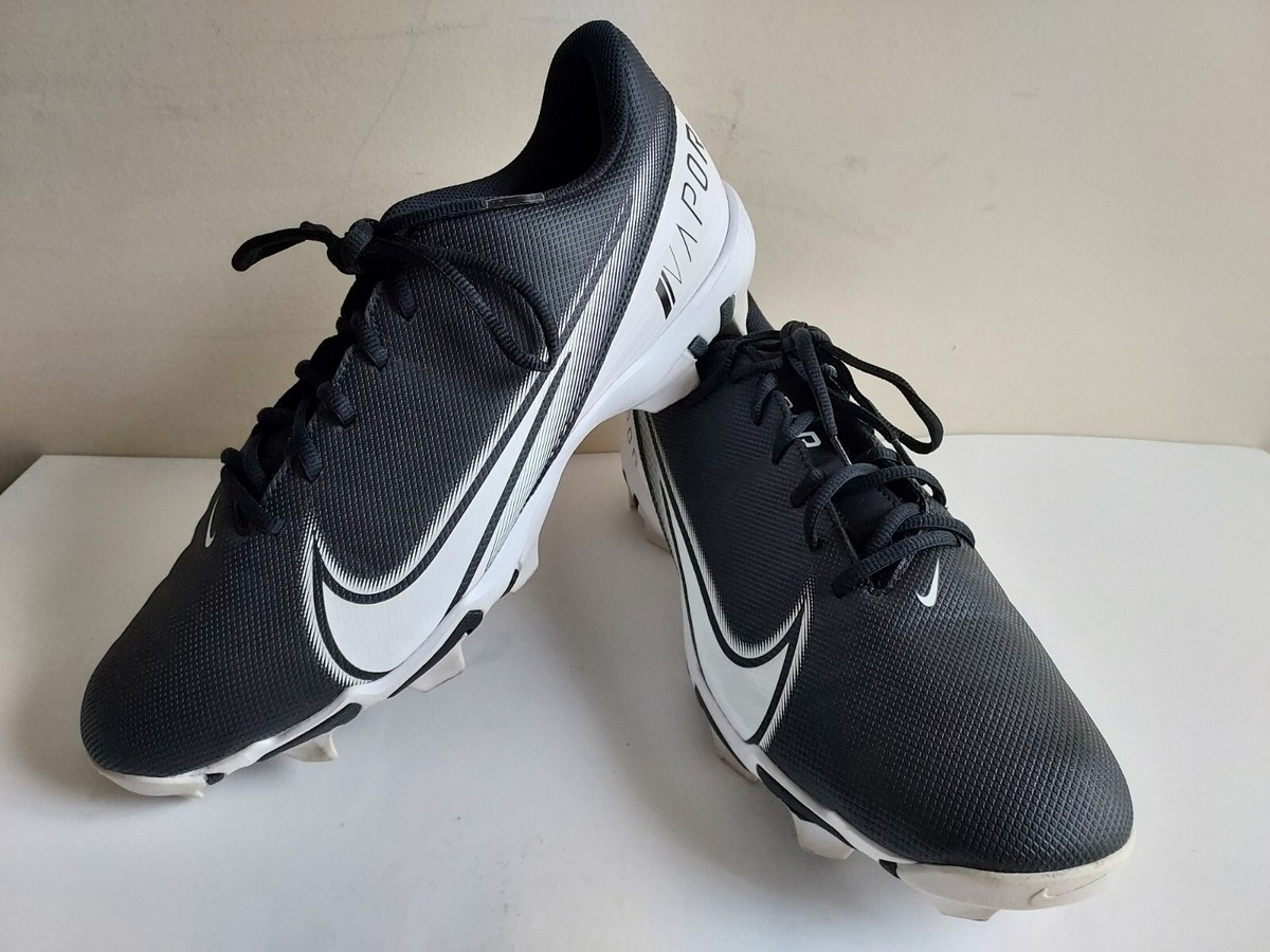 Nike Men\'s Vapor Edge Shark Football Cleats Black/White #CD0074-001 Size 11.5 Nike Football Cleats Men 11 M Vapor Edge Shark Shoes Black  main image 4