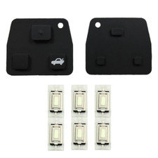 2x Auto Schlüssel Tastenfeld + 6xTASTER passend für TOYOTA Avensis Corolla Yaris