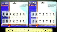 HOT CLOSEOUT    LOT OF 4 PILLBOXES   WEEKLY DAILY 7 DAY MEDICATION PILL BOX