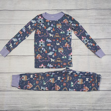 4 Hanna Andersson Magic Village Long John Pajamas