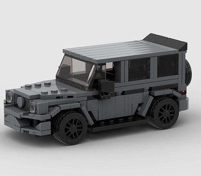 Custom LEGO MOC Mercedes-Benz G-Wagon Gray   284 Piece SUV Building Brick Model