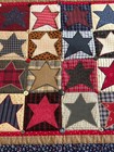 Vintage Americana Handmade  Applique Country Stars  Quilt 25x24  #246 — photo 7