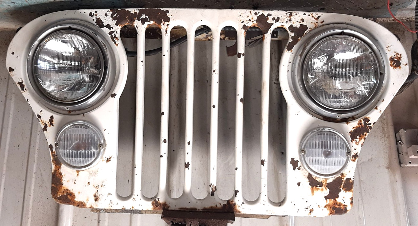 1972-1986 Jeep CJ5 CJ7 CJ8 COMPLETE OEM Front Grill WHITE FREE SHIPPING