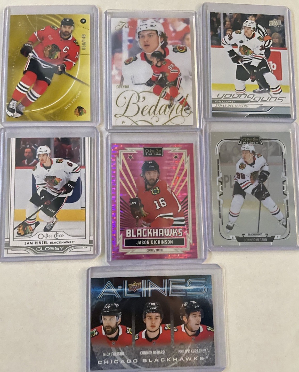 Chicago Blackhawks-18-Card Lot-Connor Bedard Young Guns Rookie Inserts/Parallels view 2