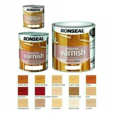 CLEARANCE Ronseal Diamond Hard Interior OR Floor Wood Varnish 250ml/750ml/2.5L