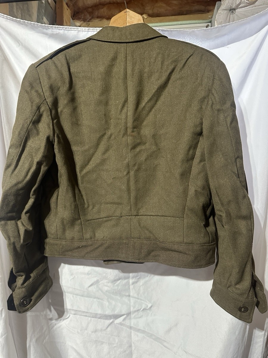 Vintage WWII U.S. Army OD Wool Jacket Mens Olive Drab M44 IKE Wool