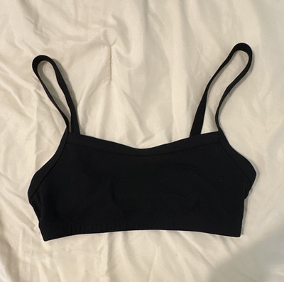 Aritzia TnAction Sports Bra Black Size S Adjustable Straps