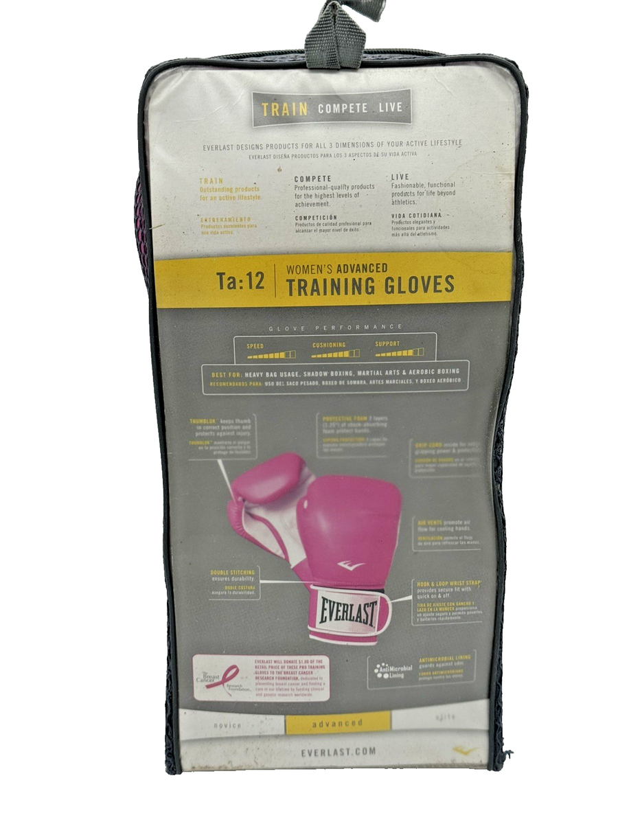 Everlast Women's Advanced Training Boxing Gloves 12oz Pink Medium