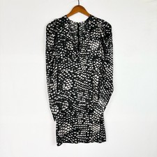 Stella McCartney Silk Polka Dot Mini Sheath Dress Black White Size EUR 36/US 4
