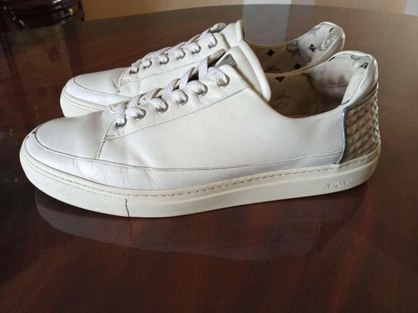 Men MCM Boots White Leather 42