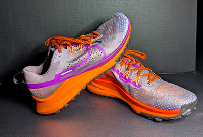 Nike React Pegasus Trail 4 Running Shoes DJ6159-500 Size 10 Purple Orange