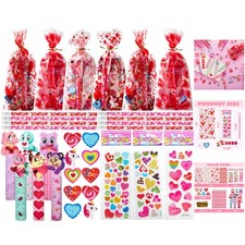 Charming 28-Piece Valentine Stationery Set for Kids - Includes Gift Bags  Toys