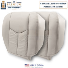 2003-2006 For Cadillac Escalade Genuine Leather Perf. Bottom Seat Covers Neutral 2003-2006 For Cadillac Escalade Genuine Leather Perf. Bottom Seat Covers Neutral