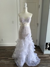Jovani White Formal Dress- Size 8