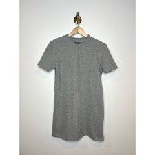 Zara Short Sleeve Sweater Dress Gray Sz Small