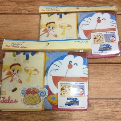Doraemon Mini Towel Pair Set USJ Limited Nobita Picture World Auth From Japan