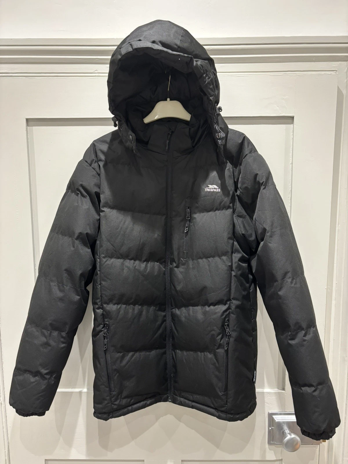 Trespass Coldheat Insulation TP50 Mens black padded coat jacket hooded size S
