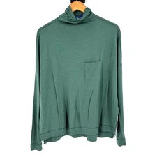 Kit And Ace Womens Turtleneck Drop Shoulder Oversized Top Size Small Minimalist