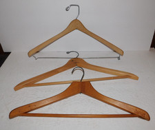 NEAT VINTAGE WOODEN JACKET SLACKS CLOTHES HANGER JOB LOT - ONE MARKED GOOD FORM