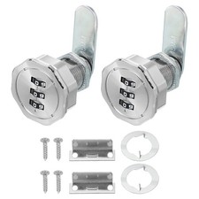 2 St&uuml;cke 1 "Kombination Schrank Cam Lock Zylinder Passwort Coded Lock Silber