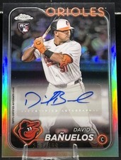 David Bañuelos 2024 Topps Chrome Refractor /499 Auto Rookie #AC-DB