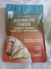 Optimal Electrolytes Powder Energy Drink – 16 Hydration Packets EXP 8/26