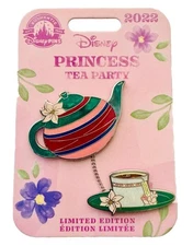 Disneyland Princess Mulan 2-Pin Set 2022 Tea Party Series Dangle LE 4000