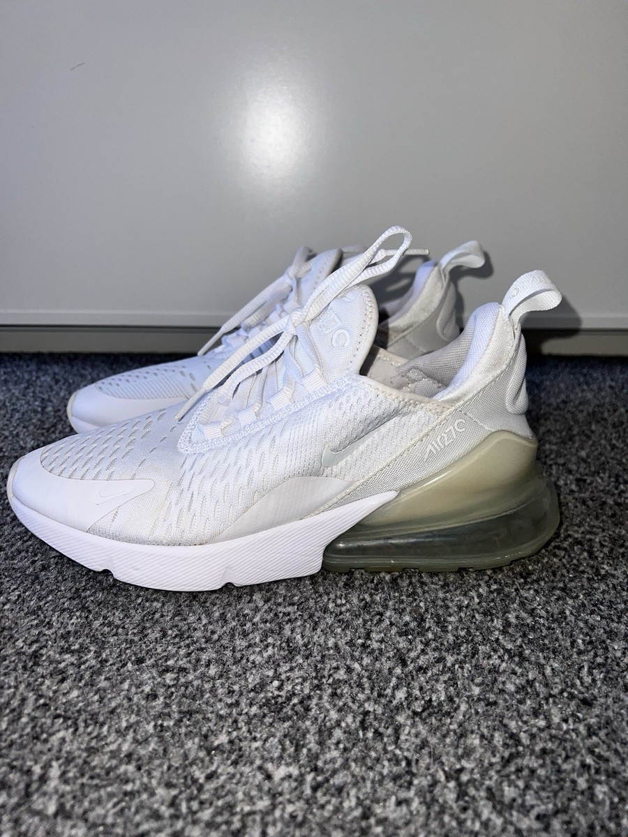 Nike Air Max 270 Triple White Trainers Size Uk 5:5 EU Unisex Womens  /junior